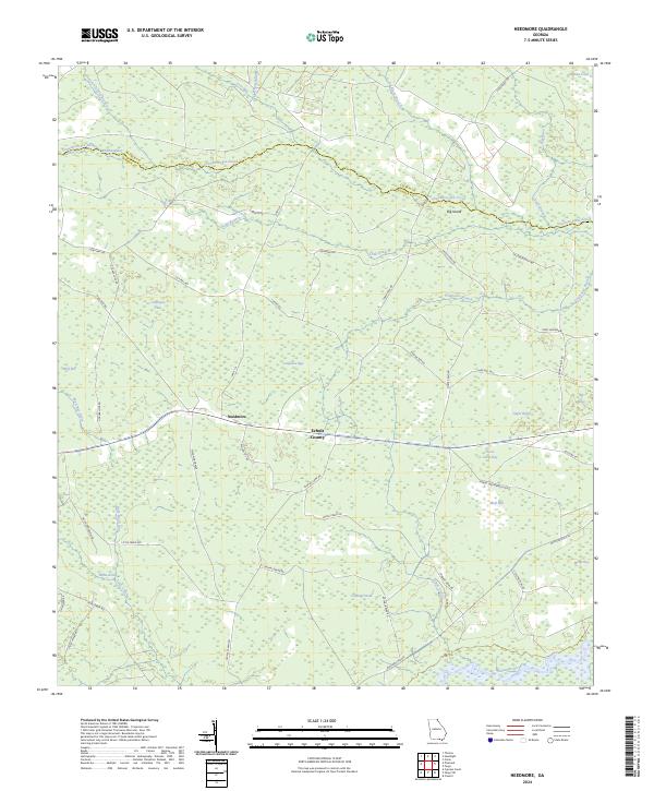 US Topo 7.5-minute map for Needmore GA