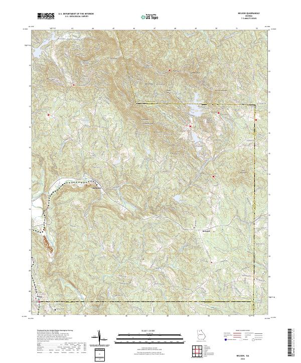 US Topo 7.5-minute map for Nelson GA