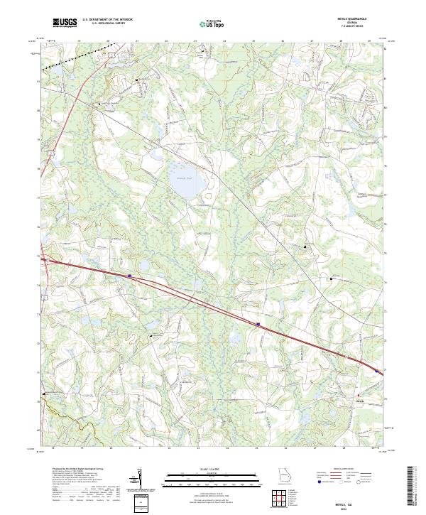 US Topo 7.5-minute map for Nevils GA