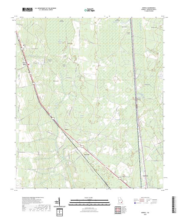 US Topo 7.5-minute map for Newell GA