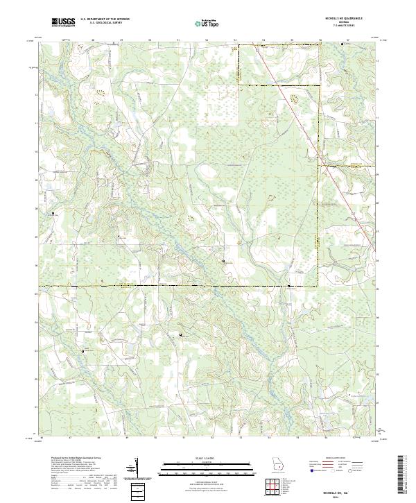 US Topo 7.5-minute map for Nicholls NE GA