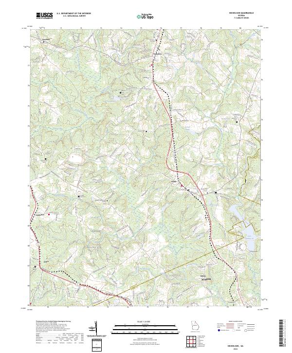 US Topo 7.5-minute map for Nicholson GA