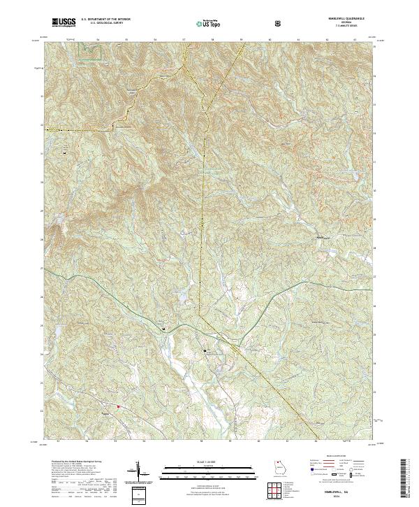 US Topo 7.5-minute map for Nimblewill GA