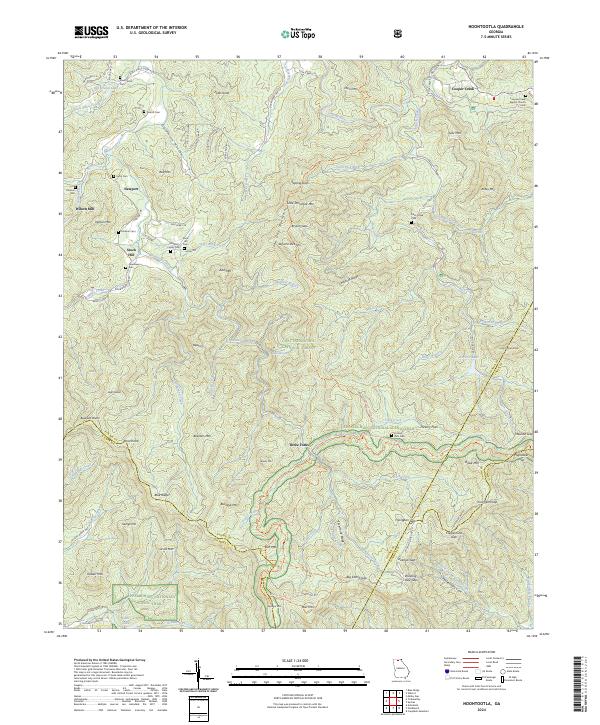 US Topo 7.5-minute map for Noontootla GA