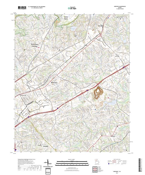 US Topo 7.5-minute map for Norcross GA