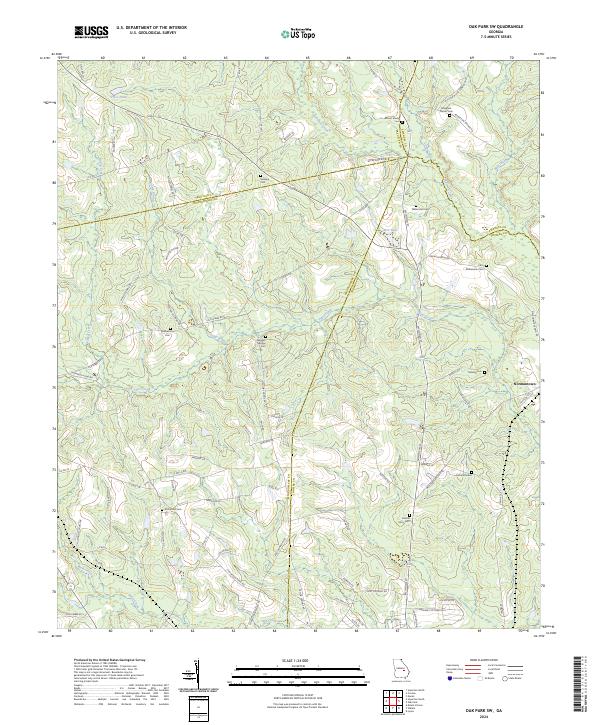 US Topo 7.5-minute map for Oak Park SW GA