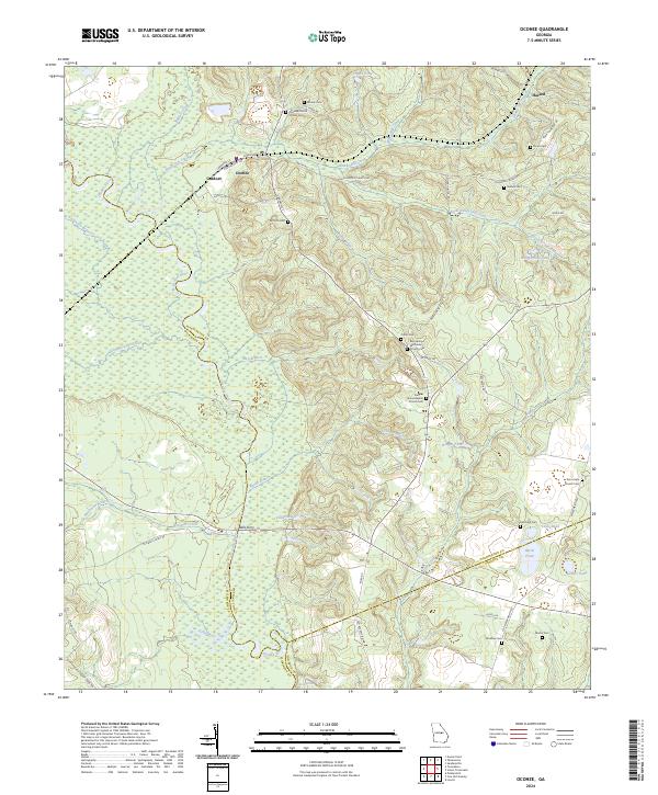 US Topo 7.5-minute map for Oconee GA