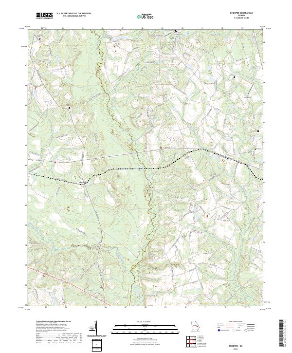 US Topo 7.5-minute map for Ohoopee GA