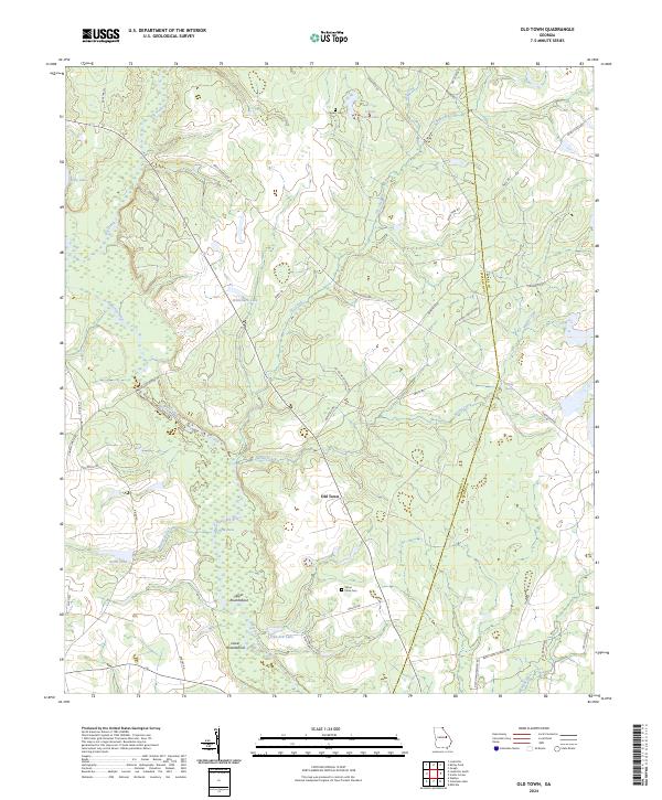 US Topo 7.5-minute map for Old Town GA