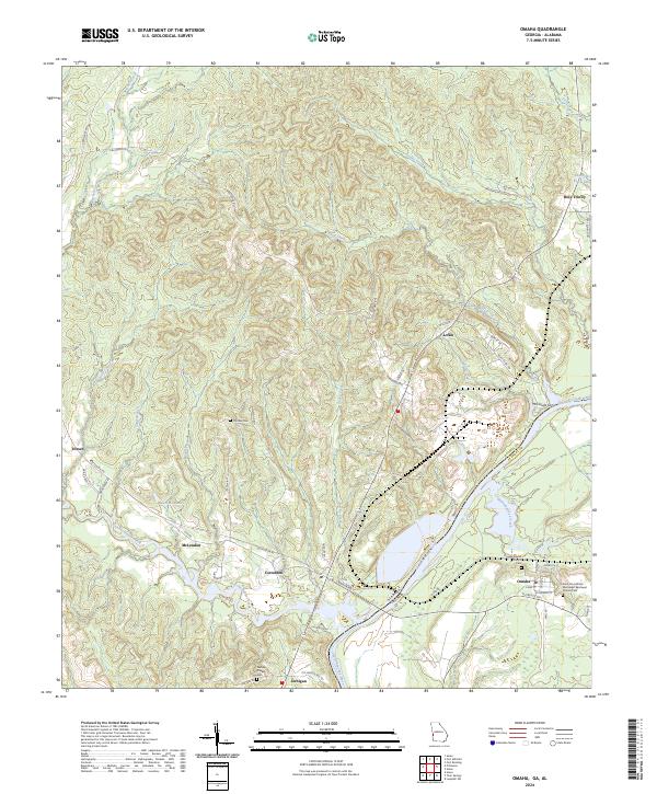 US Topo 7.5-minute map for Omaha GAAL