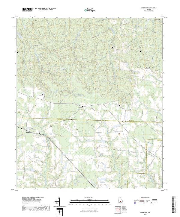 US Topo 7.5-minute map for Osierfield GA