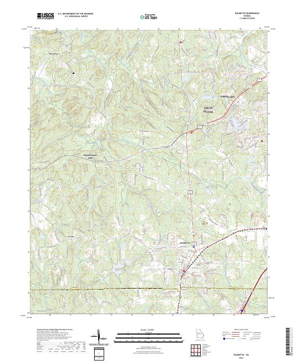 US Topo 7.5-minute map for Palmetto GA