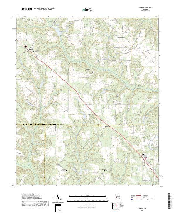 US Topo 7.5-minute map for Parrott GA