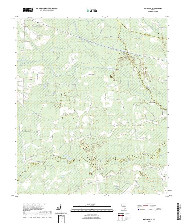 US Topo 7.5-minute map for Patterson SE GA