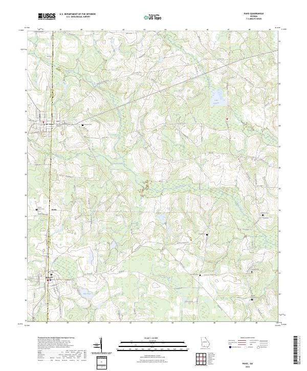 US Topo 7.5-minute map for Pavo GA