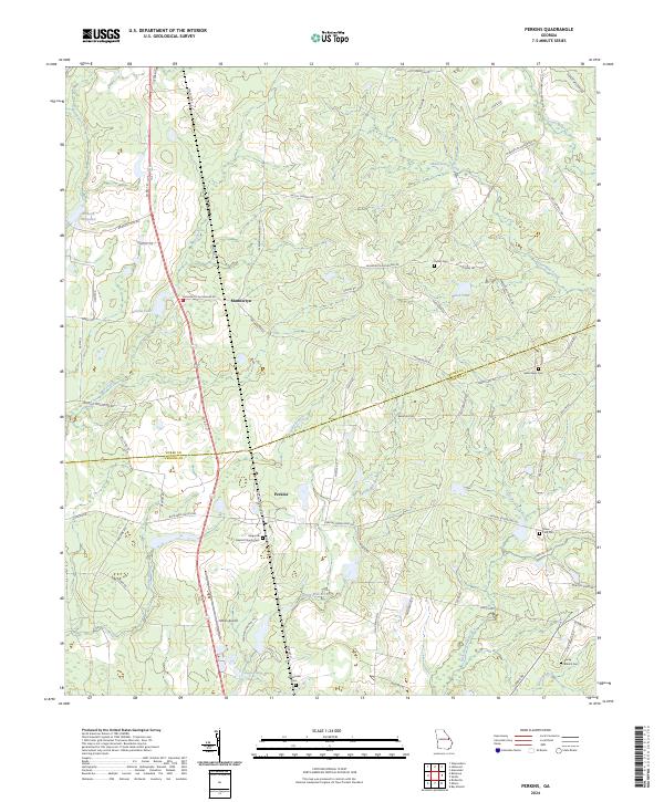 US Topo 7.5-minute map for Perkins GA