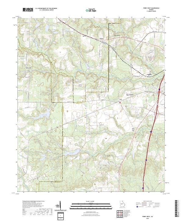 US Topo 7.5-minute map for Perry West GA