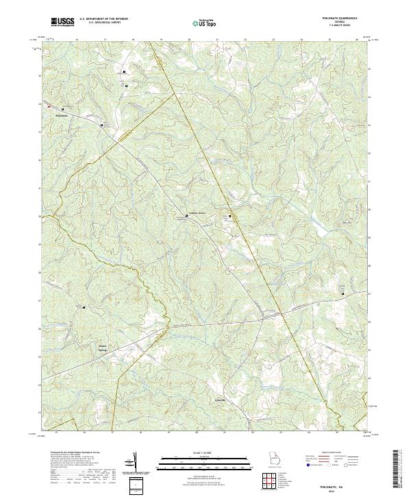 US Topo 7.5-minute map for Philomath GA