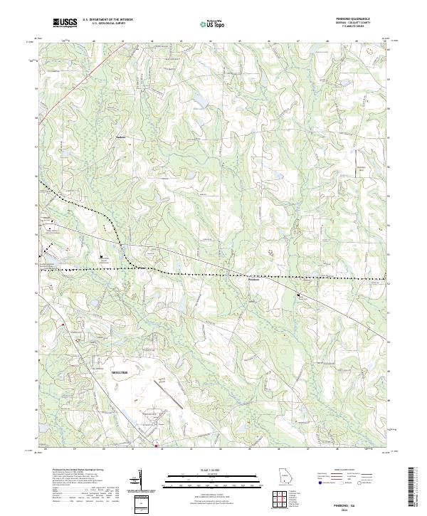 US Topo 7.5-minute map for Pineboro GA