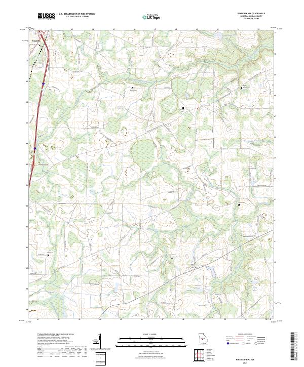 US Topo 7.5-minute map for Pineview NW GA