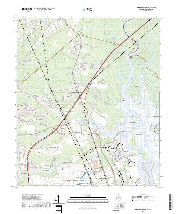 US Topo 7.5-minute map for Port Wentworth GASC