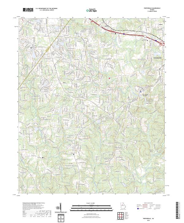 US Topo 7.5-minute map for Porterdale GA