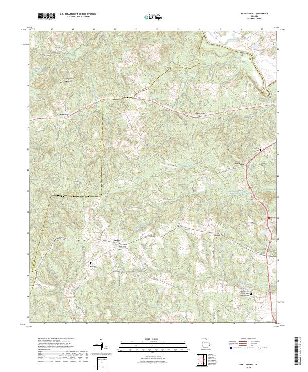 US Topo 7.5-minute map for Prattsburg GA