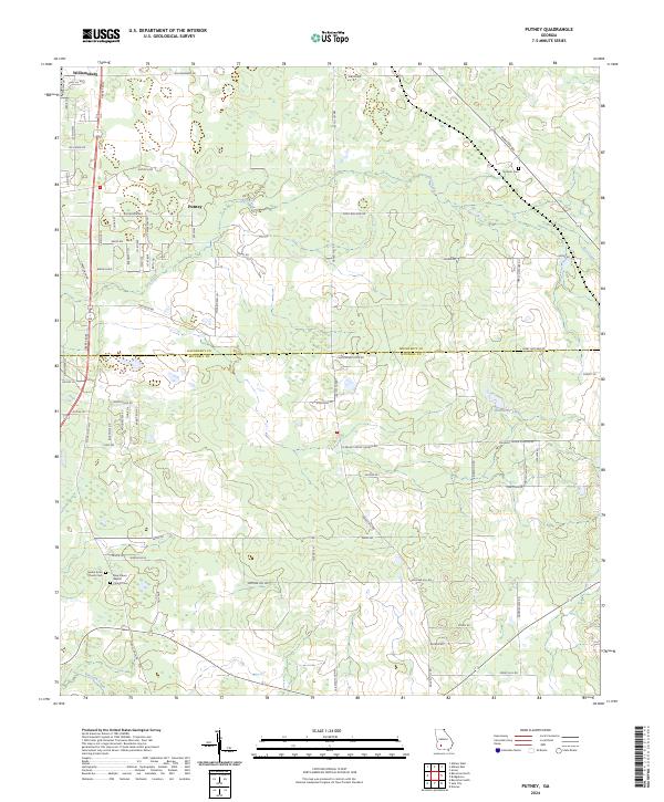 US Topo 7.5-minute map for Putney GA