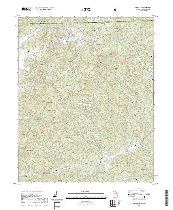 US Topo 7.5-minute map for Rabun Bald GANC