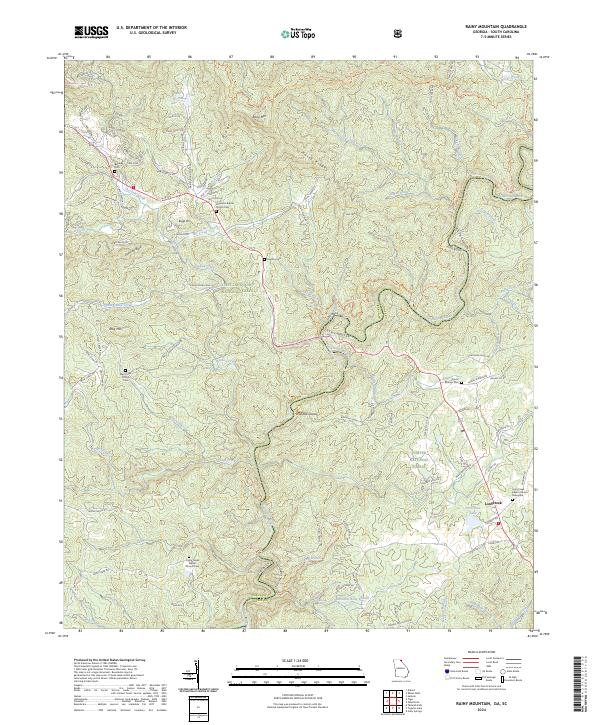 US Topo 7.5-minute map for Rainy Mountain GASC