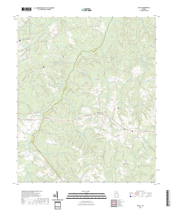 US Topo 7.5-minute map for Rayle GA