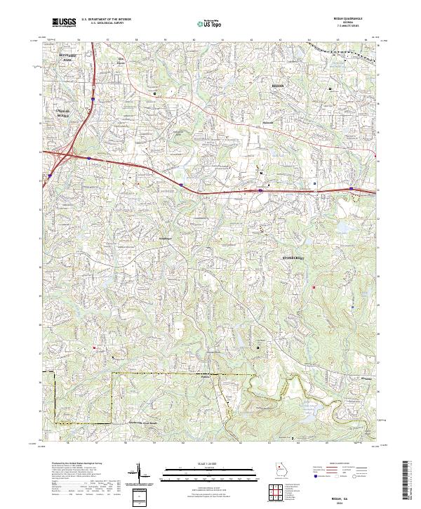 US Topo 7.5-minute map for Redan GA