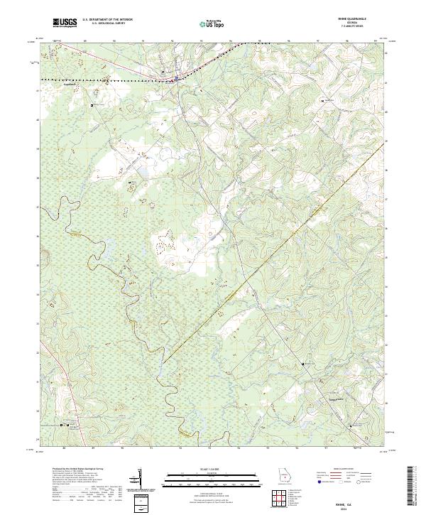 US Topo 7.5-minute map for Rhine GA