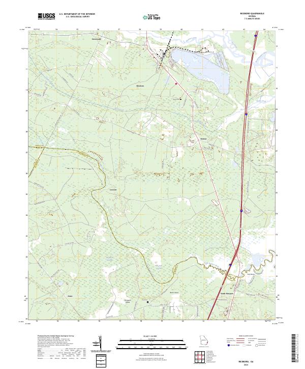 US Topo 7.5-minute map for Riceboro GA