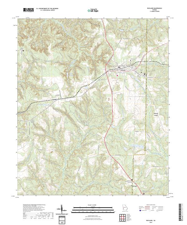 US Topo 7.5-minute map for Richland GA