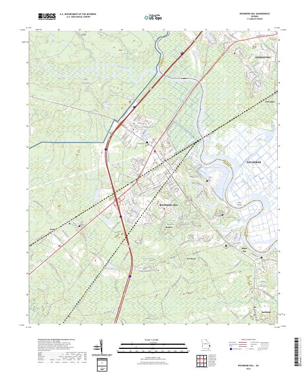 US Topo 7.5-minute map for Richmond Hill GA