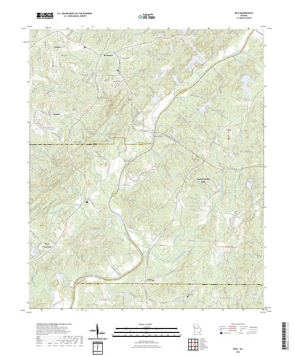 US Topo 7.5-minute map for Rico GA