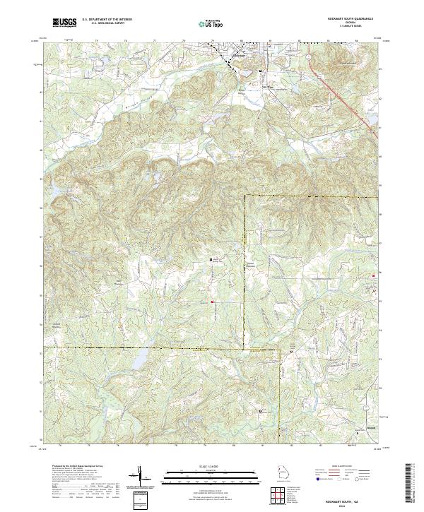 US Topo 7.5-minute map for Rockmart South GA