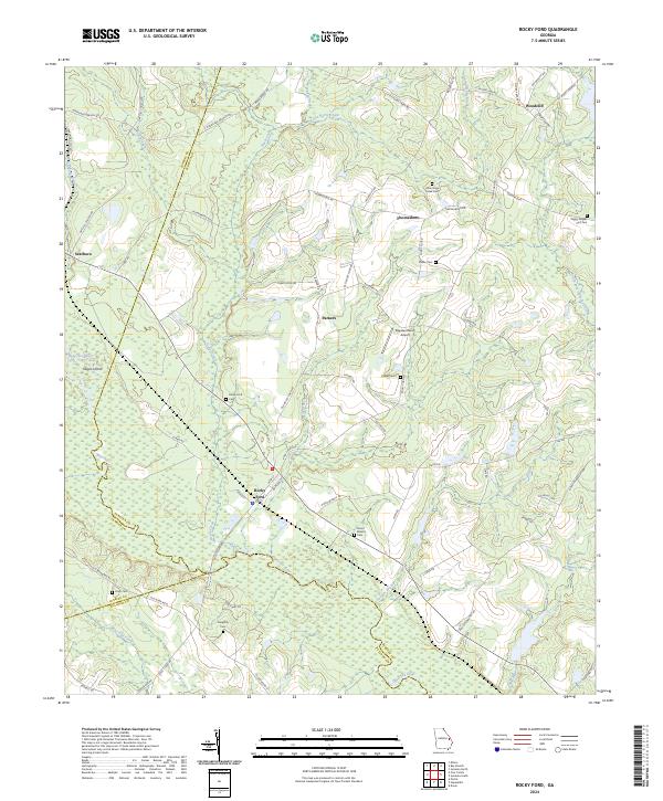 US Topo 7.5-minute map for Rocky Ford GA