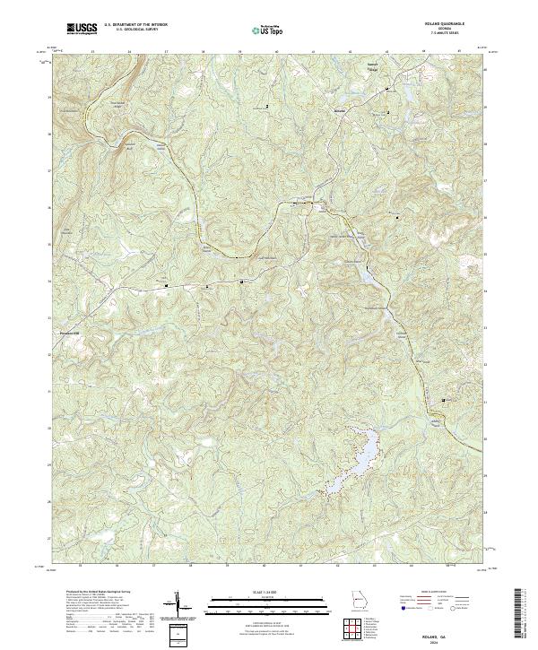 US Topo 7.5-minute map for Roland GA