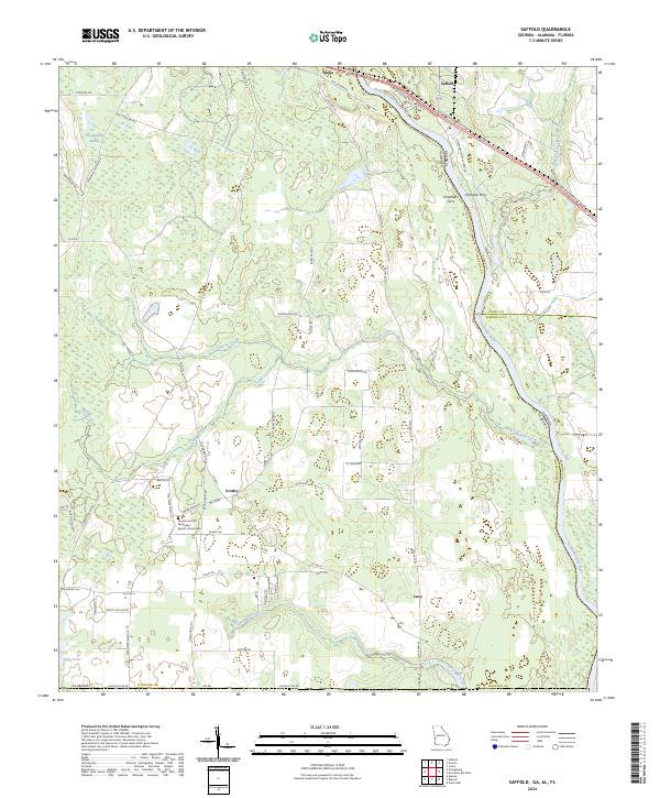 US Topo 7.5-minute map for Saffold GAALFL