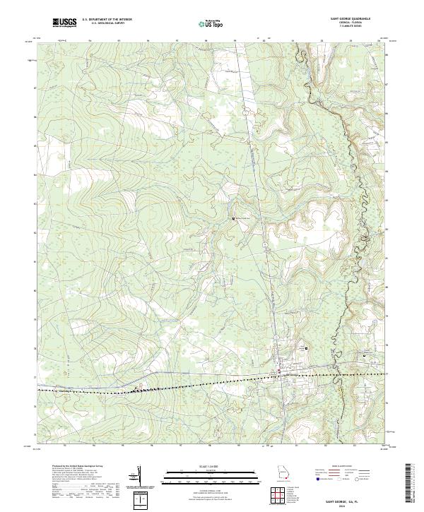 US Topo 7.5-minute map for Saint George GAFL