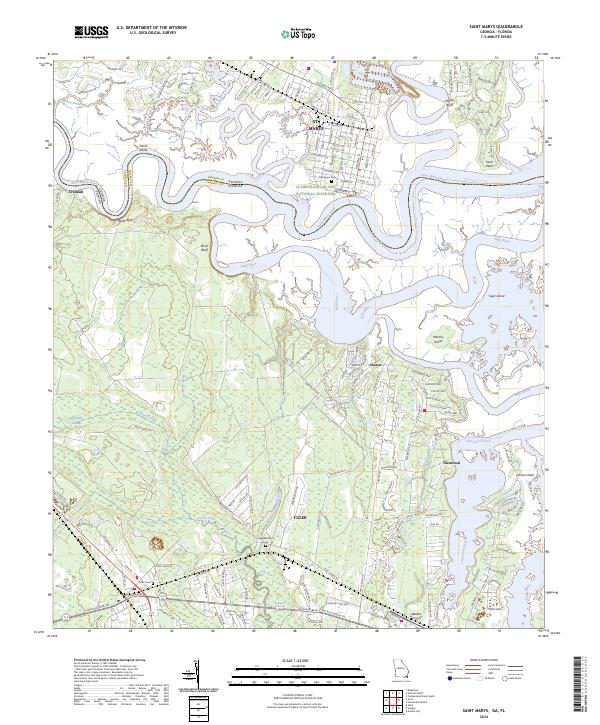 US Topo 7.5-minute map for Saint Marys GAFL