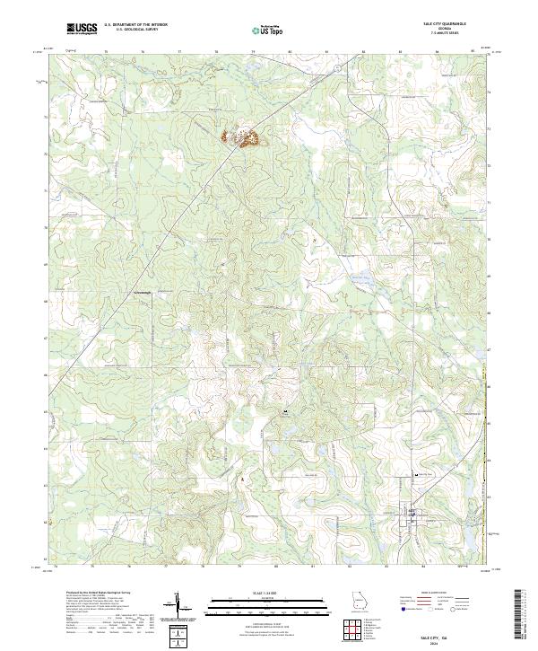 US Topo 7.5-minute map for Sale City GA