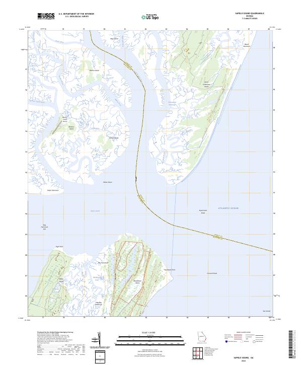 US Topo 7.5-minute map for Sapelo Sound GA