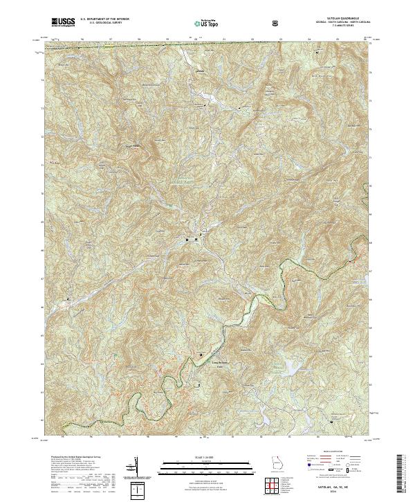 US Topo 7.5-minute map for Satolah GASCNC