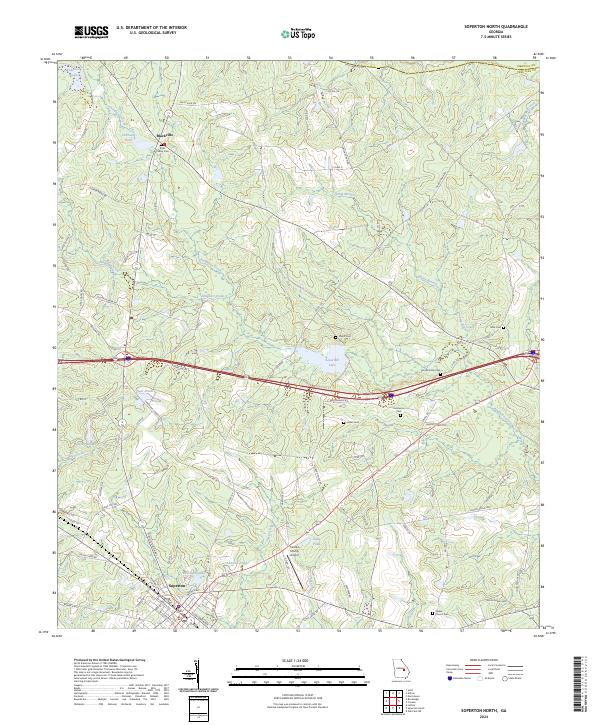 US Topo 7.5-minute map for Soperton North GA