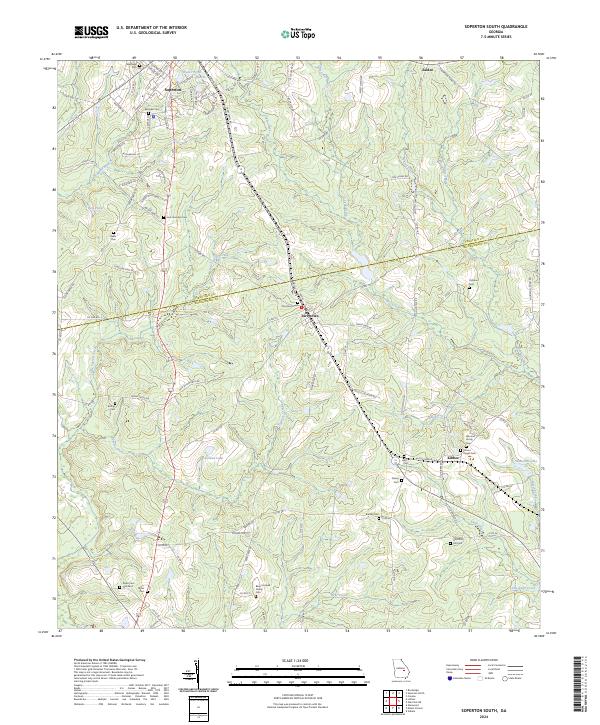 US Topo 7.5-minute map for Soperton South GA