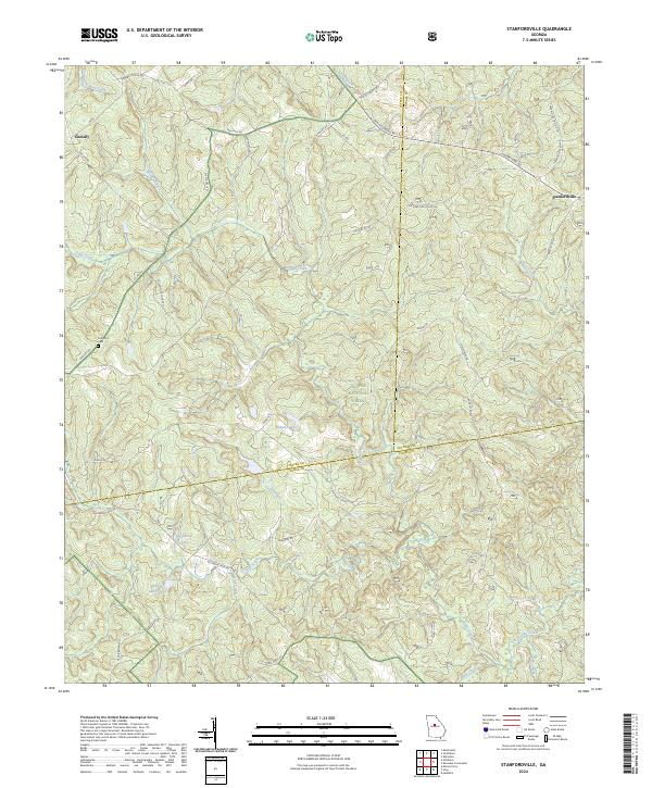 US Topo 7.5-minute map for Stanfordville GA