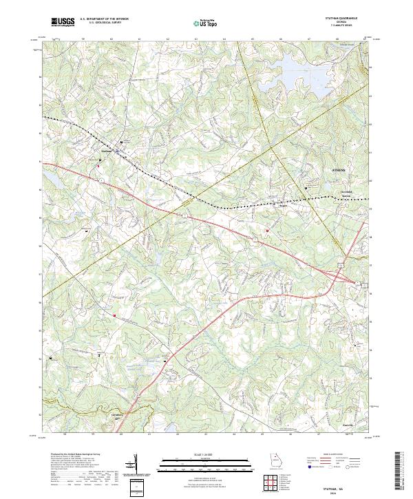 US Topo 7.5-minute map for Statham GA